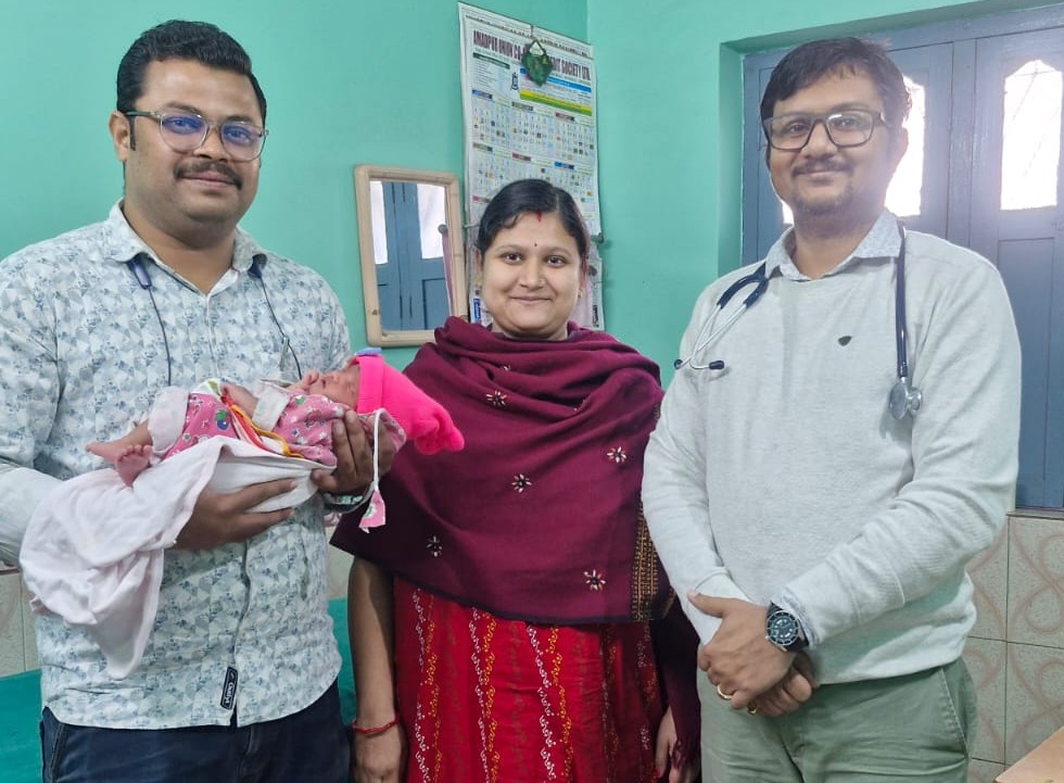 Consent-approved newborn care moment with Dr. Surajit Hazra